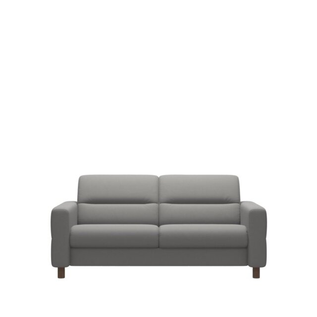 Fiona 2.5 Seater Sofa with Upholstered Arms in Leather - Noblesse