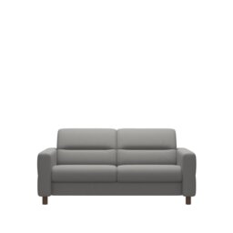 Fiona 2.5 Seater Sofa with Upholstered Arms in Leather - Noblesse