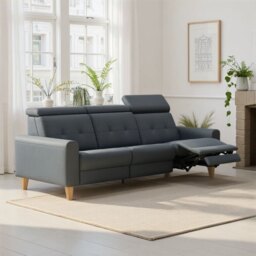 Anna A1 3 Seater Sofa 3 Power Recliner in Leather - Noblesse