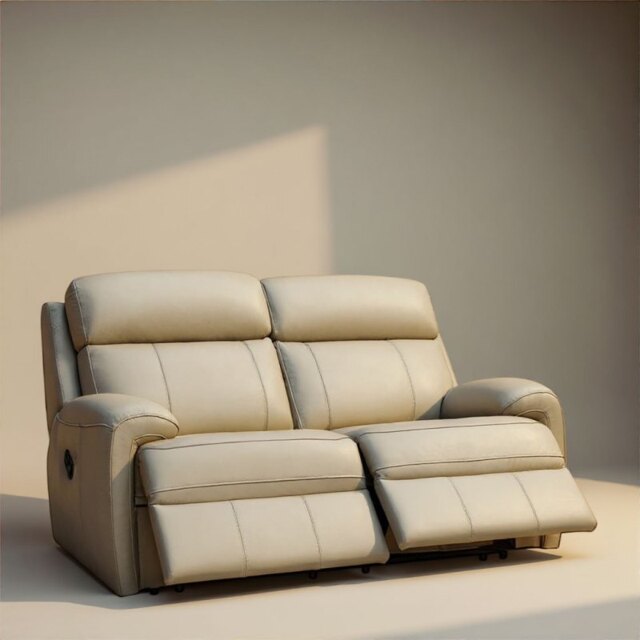 Hardy 2 Seater Manual Recliner Sofa In Leather - Standard - Grade N
