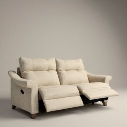 Riley Large Sofa Double Recliner in Fabric - Power - Grade B