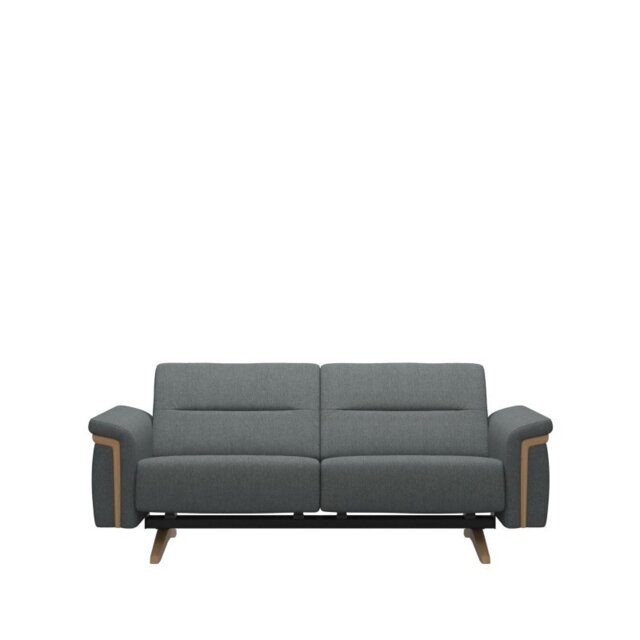 Stella 2 Seater Sofa with Wood Arms in Fabric - 2 Seater Sofas