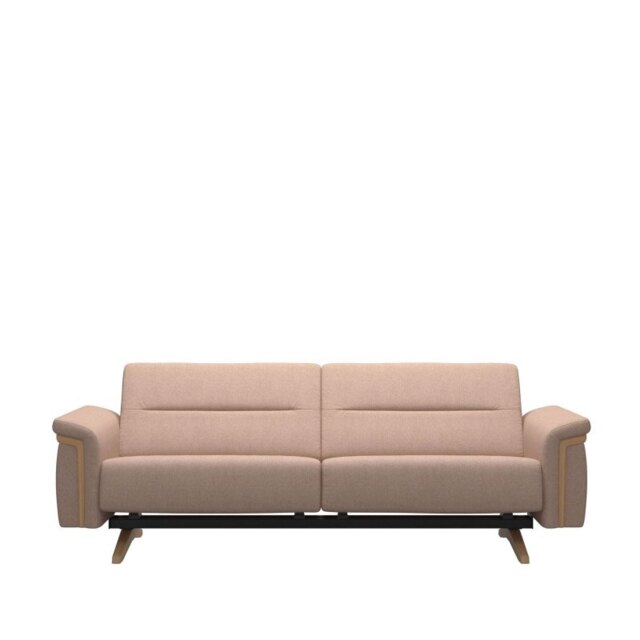 Stella 2.5 Seater Sofa with Wood Arms in Fabric - 2 Seater Sofas