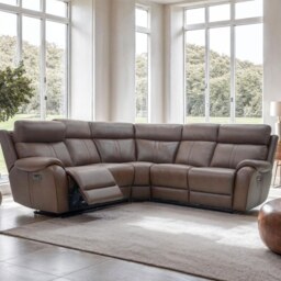 Winchester Corner Sofa In Leather - Manual Recliner - Power Recliner With Head Tilt and Lumbar - Mezzo