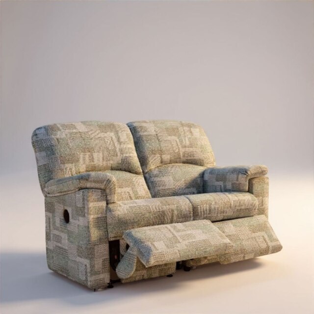 Chloe 2 Seater Double Recliner in Fabric - Manual - Grade W