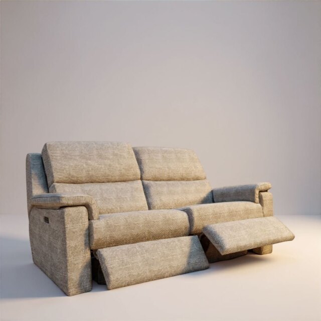 Harper Large 2 Seater Double Recliner in Fabric - Manual - Grade W