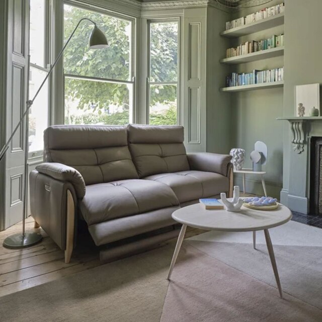 Ercol Mondello Large Powered Recliner Sofa in Leather - Edit Collection