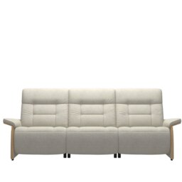 Mary 3 Seater Sofa with Wood Arms in Fabric