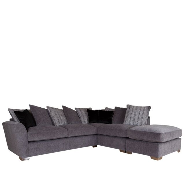 Hannah Corner Sofa LH2RFCFST in Fabric - Pillow Back - Grade B