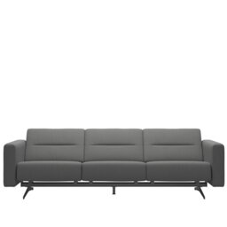Stella 3 Seater Sofa with Upholstered Arms in Leather - S2 - Batick