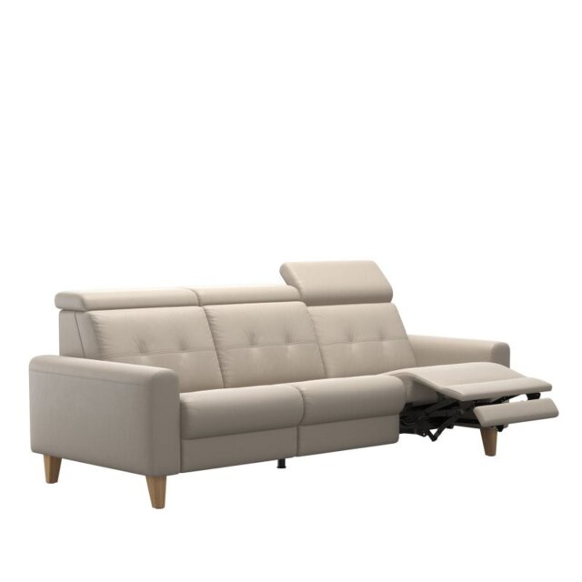 Anna A1 3 Seater Sofa 3 Power Recliner in Leather - Batick
