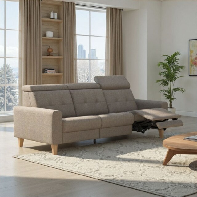 Anna A1 3 Seater Sofa 3 Power Recliner in Fabric