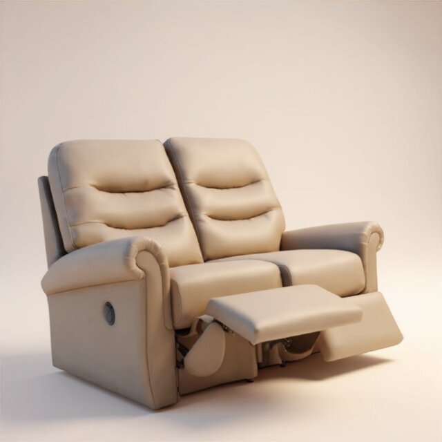 Holmes 2 Seater Double Recliner in Leather - Manual - Grade H