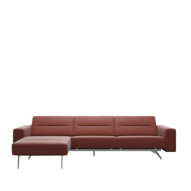 Stella 2.5 Seater with Large Longseat LHF, with Upholstered Arms in Leather - S1 - Batick