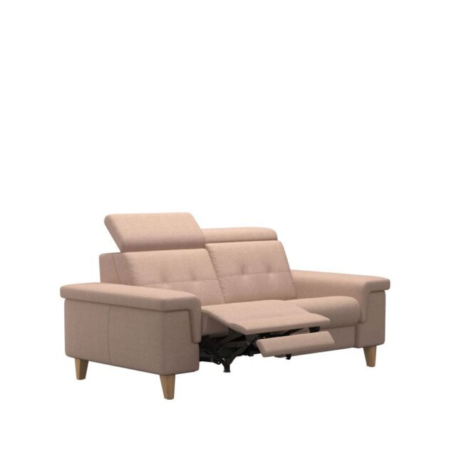 Anna A2 2 Seater Sofa 2 Power Recliner in Fabric - Wood