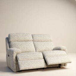 Hardy 2 Seater Power Recliner Sofa Head Rest and Lumbar In Fabric - Standard - Grade B