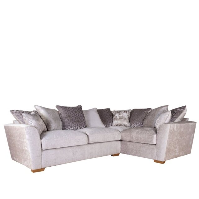 Hannah Corner Sofa LH2R2C in Fabric - Pillow Back - Grade C