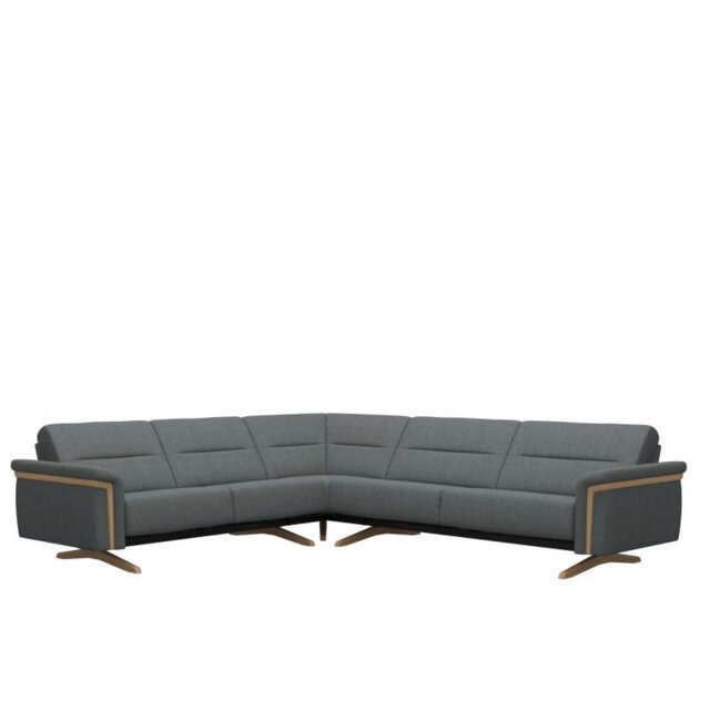 Stella Corner Group, 2 Seats LHF, 2.5 Seats RHF, with Wood Arms in Fabric - Corner Sofas