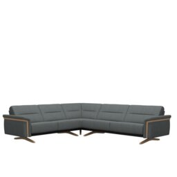 Stella Corner Group, 2 Seats LHF, 2.5 Seats RHF, with Wood Arms in Fabric - Corner Sofas