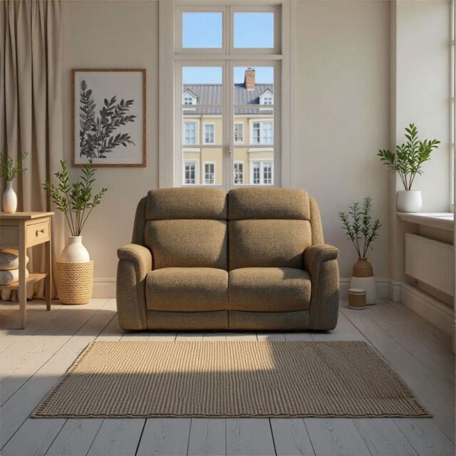 Paris 2 Seater in Fabric - Power Recliner with Head and Lumbar