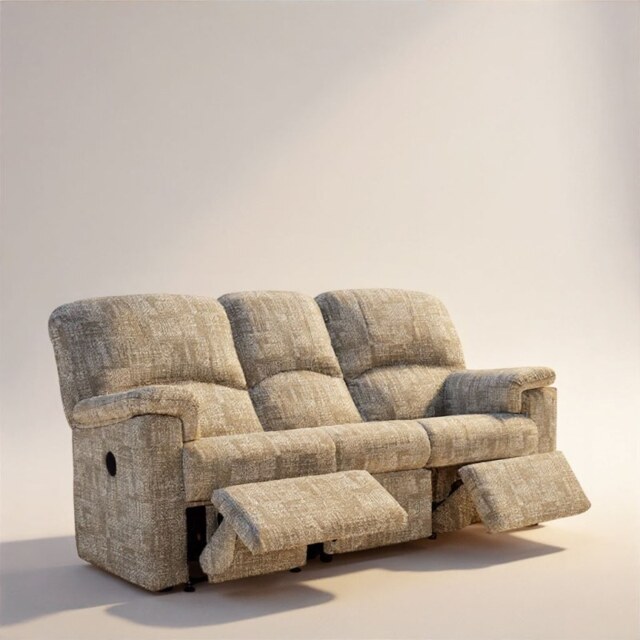 Chloe 3 Seater Double Recliner in Fabric - Manual - Grade W