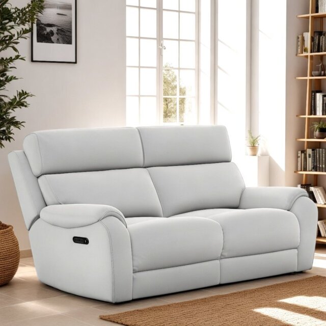 Winchester 3 Seater Recliner in Fabric - Power Head Tilt and Lumber - Band A