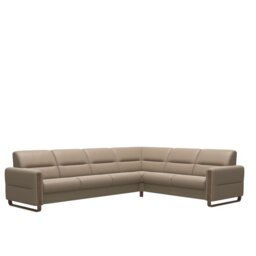 Fiona Corner Group, 3 Seats LHF, 2 Seats RHF, with Wood Arms in Leather - Velaro