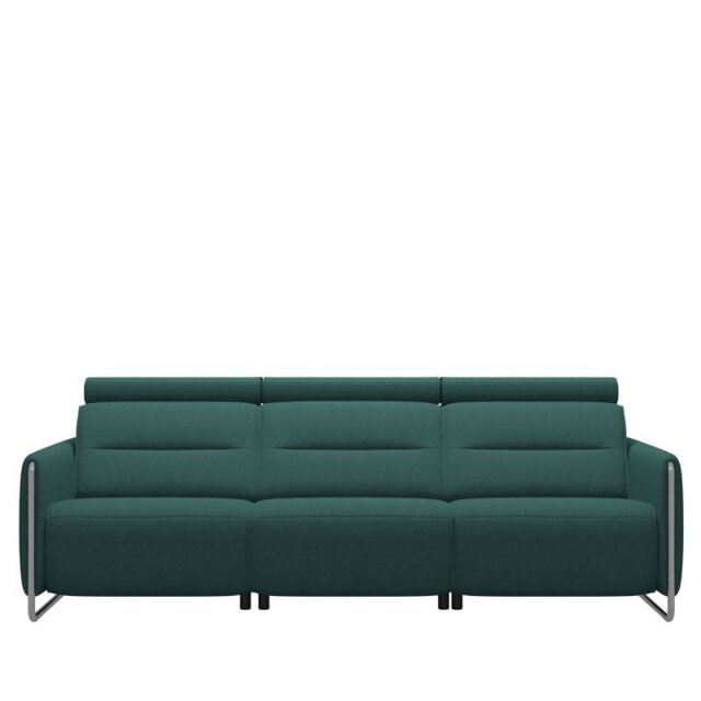 Emily 3 Seater Sofa with Steel Arms in Fabric