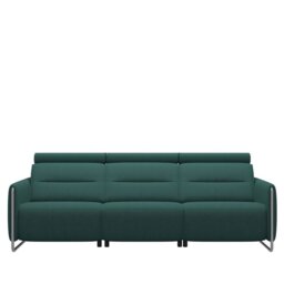 Emily 3 Seater Sofa with Steel Arms in Fabric