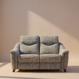 Olivia Small Sofa In Fabric - Power Recliner With Headrest and Lumbar - Heated - Grade W