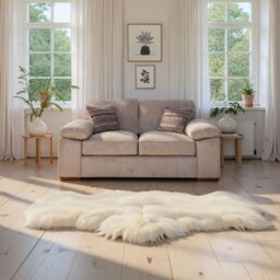 Jade 2 Seater 120cm Sofabed in Fabric - Deluxe Action and Sprung Mattress - Grade C