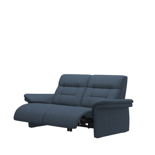 Mary 2 Seater Power Recliner with Upholstered Arms in Fabric - Left