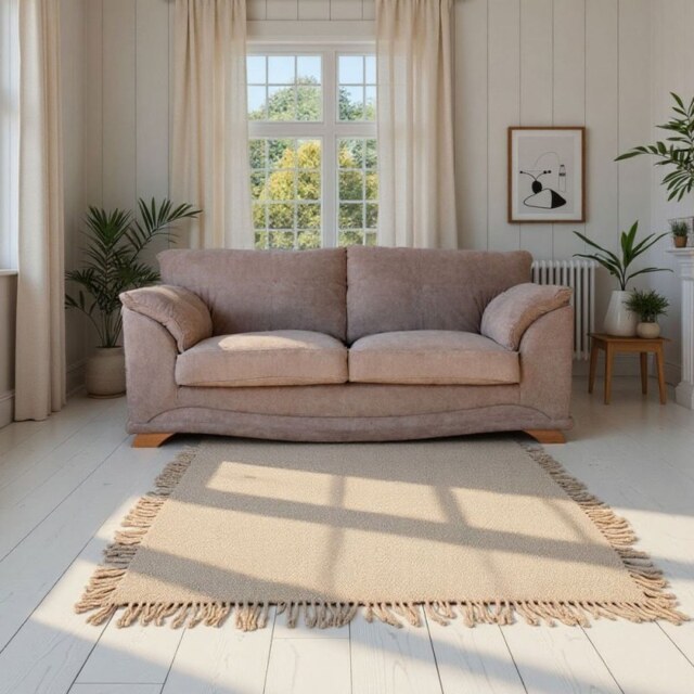 Stephany 3 Seater Sofa in Fabric - Grade A