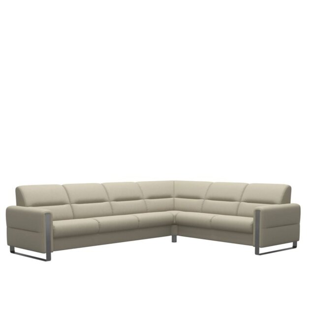 Fiona Corner Group, 3 Seats LHF, 2 Seats RHF, with Steel Arms in Leather - Batick