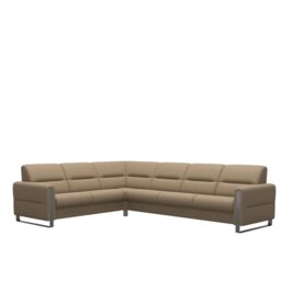Fiona Corner Group, 2 Seats LHF, 3 Seats RHF, with Steel Arms in Leather - Paloma