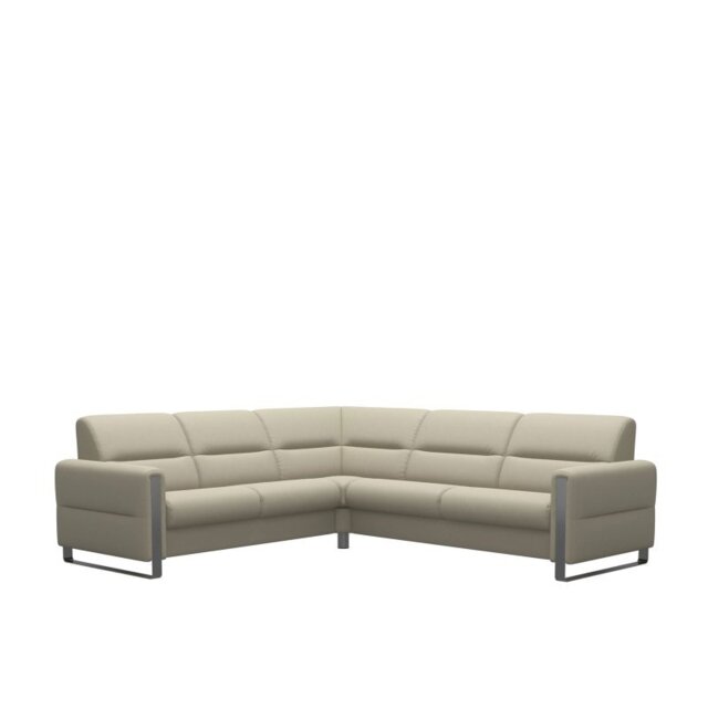 Fiona Corner Group, 2 Seats LHF, 2.5 Seats RHF, with Steel Arms in Leather - Batick
