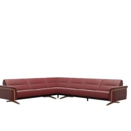 Stella Corner Group, 2.5 Seats LHF, 3 Seats RHF, with Wood Arms in Leather - Paloma