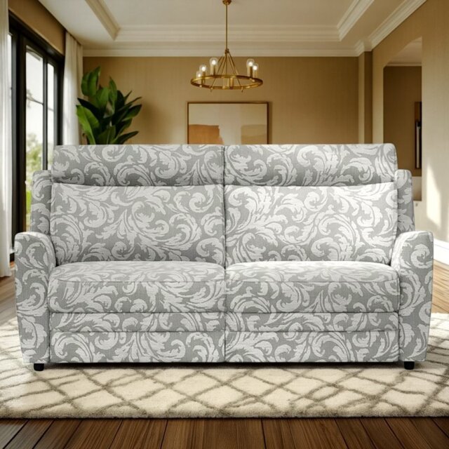 Dakota Double Power Recliner Large 2 Seater Sofa with USB Ports Fabric - Grade A