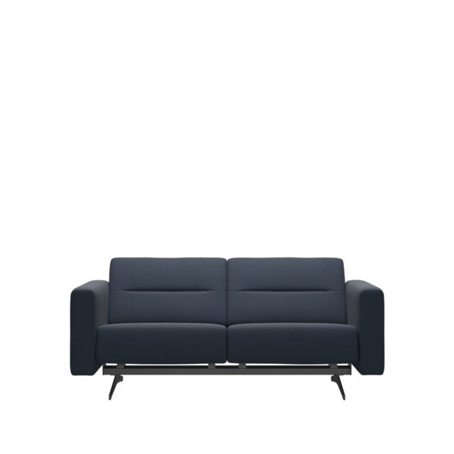 Stella 2 Seater Sofa with Upholstered Arms in Leather - S2 - Paloma