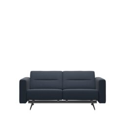 Stella 2 Seater Sofa with Upholstered Arms in Leather - S2 - Paloma