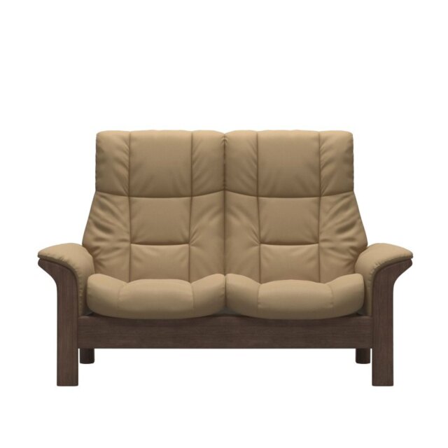 Windsor 2 Seater Sofa in Paloma Leather - Paloma Sand