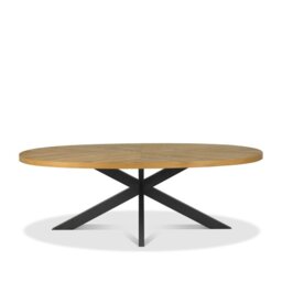 Ellipse Rustic Oak 8 Seater Dining Table