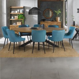 Ellipse Rustic Oak 8 Seater Dining Table