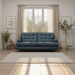 Vintage Amelia 3 Seater Sofa In Leather - Leather