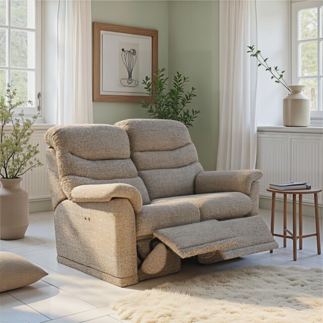 G Plan Malvern 2 Seater Double Recliner in Fabric - Manual - Grade W