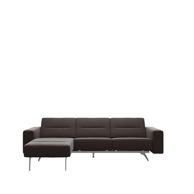 Stella 2 Seater with Medium Longseat LHF, with Upholstered Arms in Leather - S1 - Batick