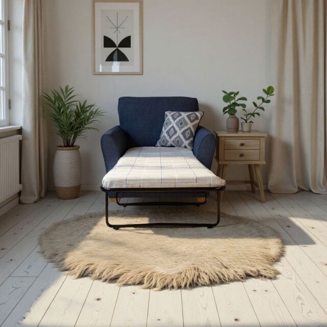Tiffany Chair 80cm Sofabed in Fabric - Standard Action and Foam Mattress - Grade D