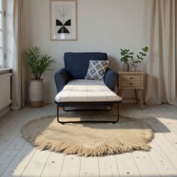 Tiffany Chair 80cm Sofabed in Fabric - Standard Action and Foam Mattress - Grade D