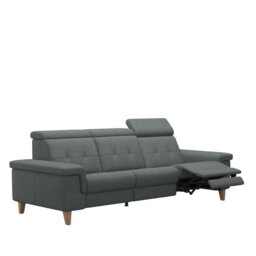 Anna A2 3 Seater Sofa 3 Power Recliner in Fabric - Alu Organic