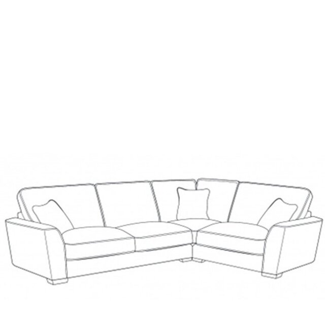 Hannah Corner Sofa LH2R2C in Fabric - Standard Back - Grade A